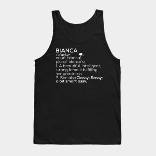 Bianca Name Bianca Definition Bianca Female Name Bianca Meaning Tank Top